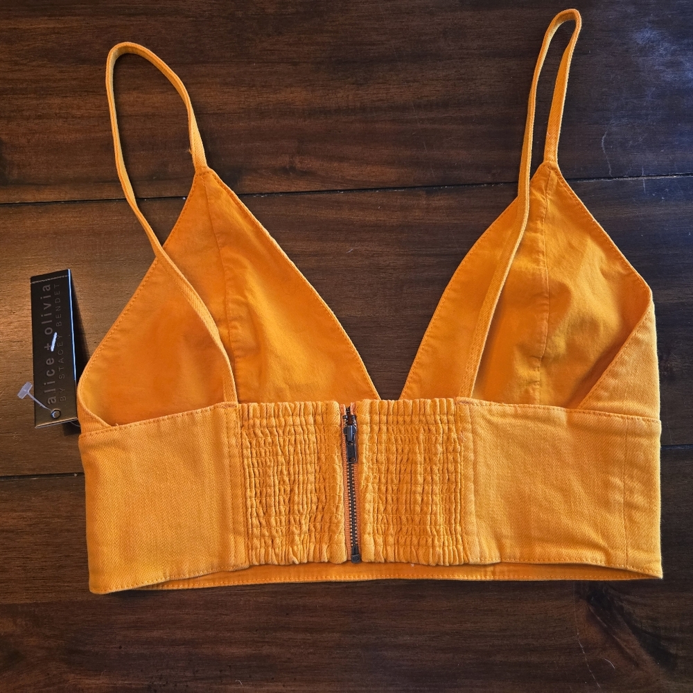 Alice + Olivia Orange Crop Top - Picture 3 of 4